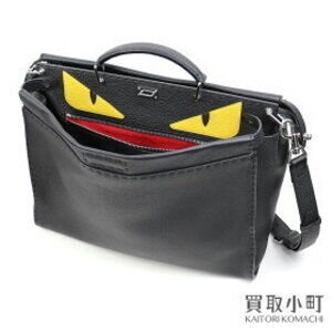 Fendi Bag Bugs Peekaboo Selleria Monster Eye Roman Black Shoulder Tote